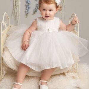 Girls Ivory Christening Flower Girl Dress