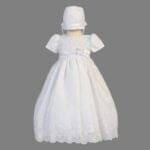 White Embroidered Organza Dress - Candice