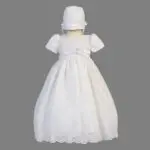 White Embroidered Organza Dress - Candice