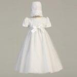White Tulle Christening Dress - Lillian