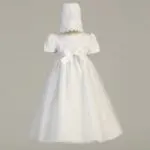 White Tulle Christening Dress - Lillian