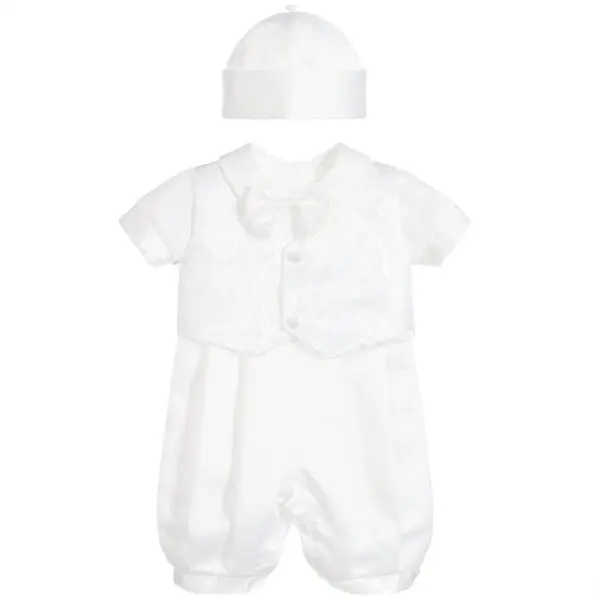 White 3 Piece Romper Suit Set