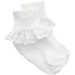 Girls White Christening Cross Socks