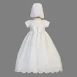Embroidered Organza Christening Gown - Alexis