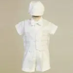 White Christening Shorts Suit - Joseph