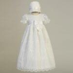Embroidered Tulle Christening Gown - Camilla
