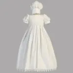White Cotton Embroidered Christening Gown