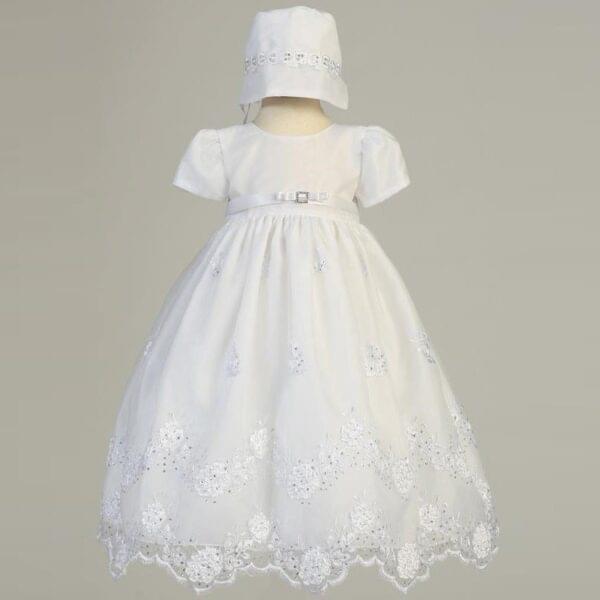 Long Organza Christening Gown
