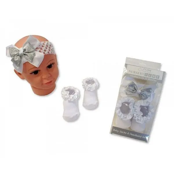 Silver Headband & Socks Set