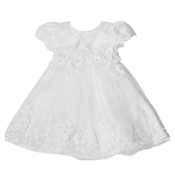 White Sparkle & Lace Occasional Dress