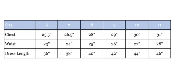 Size Chart Little People