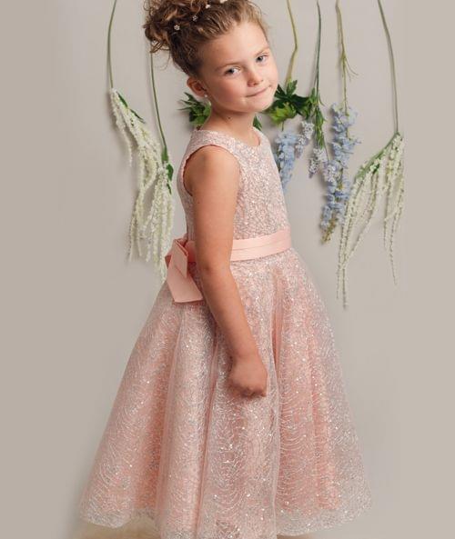 Girls Pale Pink Occasional Dress