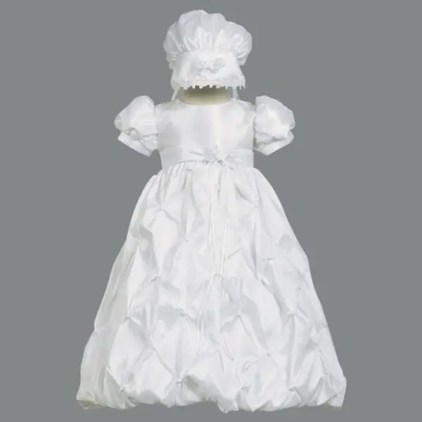Girls Christening Taffeta Style Gown - Beverly