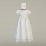 Embroidered Polka-Dot Christening Gown - Coco