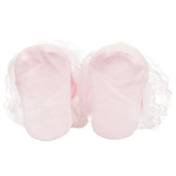 Girls Pink Lace Cotton Socks