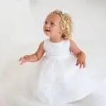 Girls Embellished Christening Dress