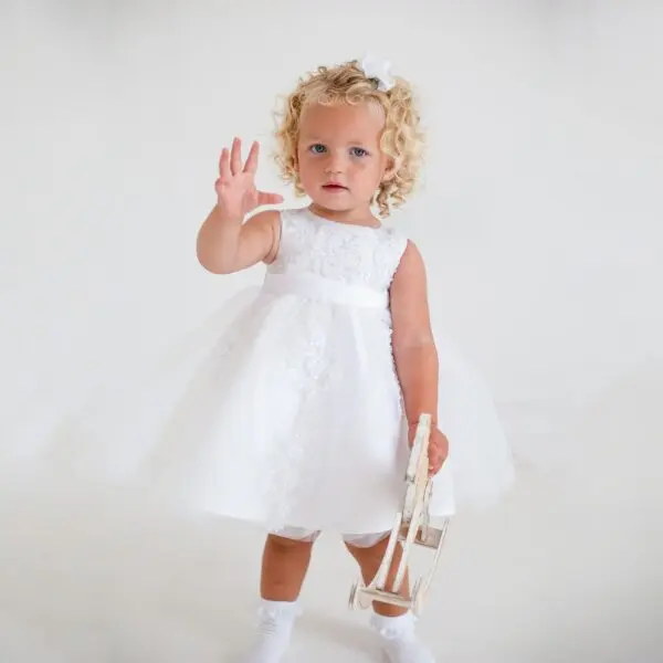 Girls Embellished Christening Dress