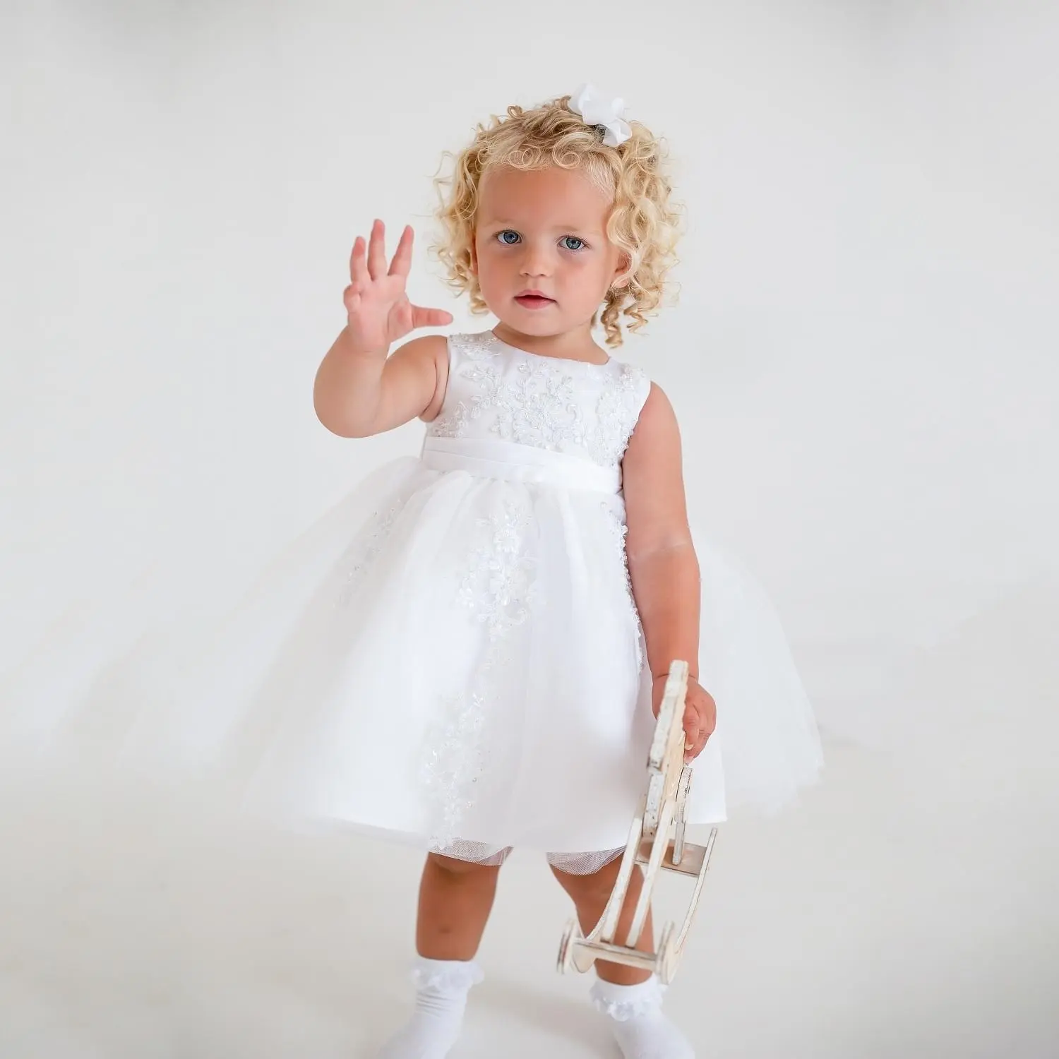 Girls Embellished Christening Dress