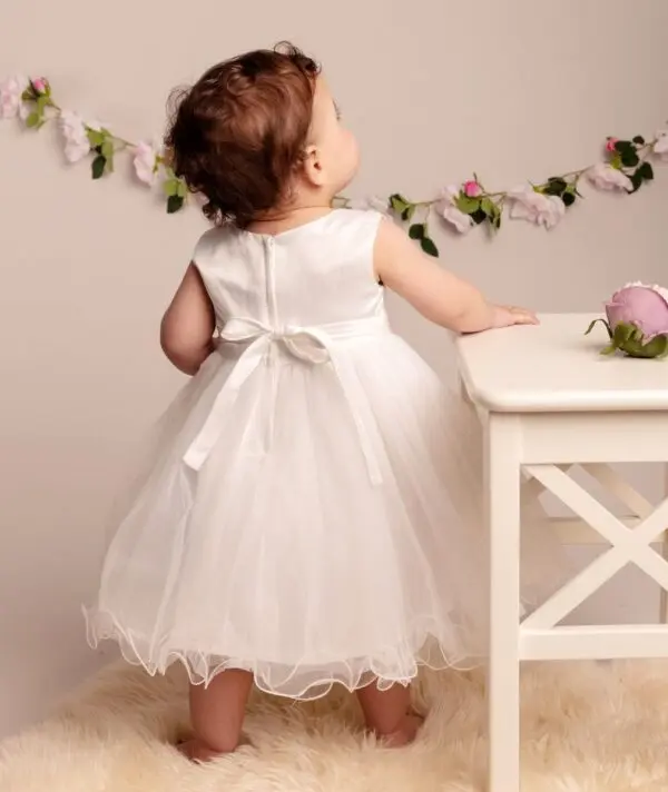 Ivory Tulle & Pearl Occasional Dress