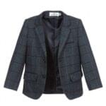 Blue Tweed Check 3 Piece Suit – Jacket