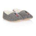 Boys Grey Soldier Slippers
