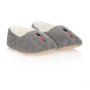 Boys Grey Soldier Slippers