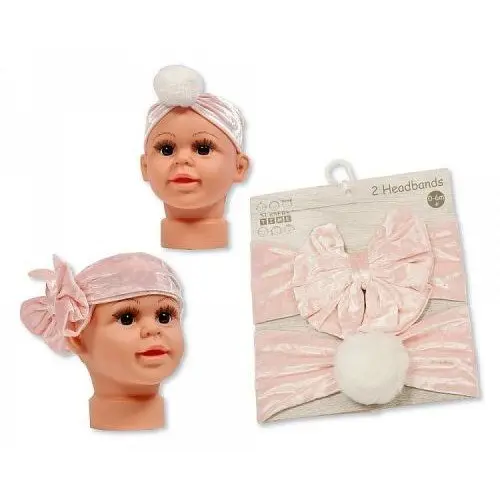 Baby Girls Pink Headband Set