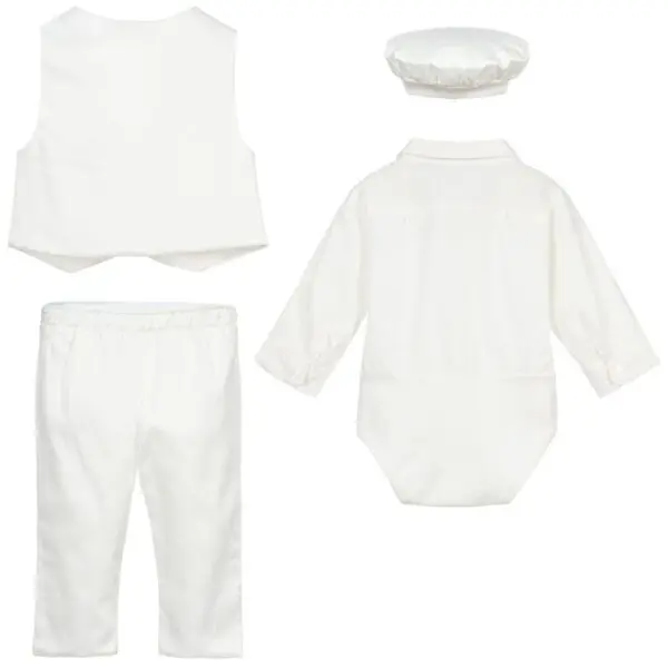 Baby Boys Ivory 4 Piece Suit