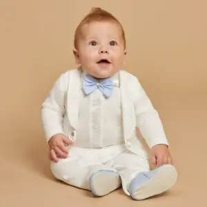 Baby Boys Ivory 4 Piece Suit