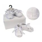 White Satin My Special Day Christening Shoes