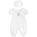 White Satin Babysuit Set