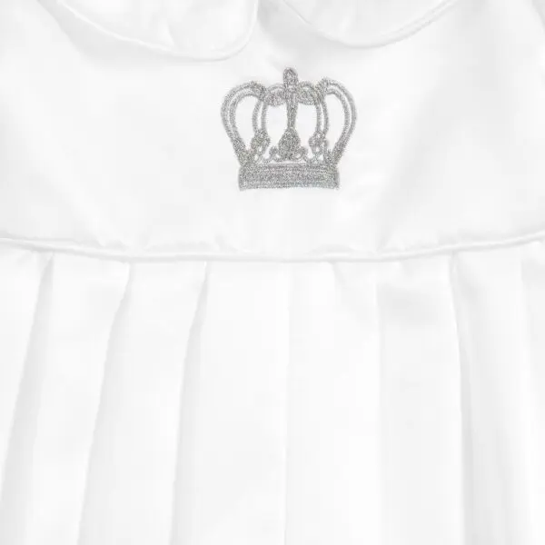 White Satin Babysuit Set