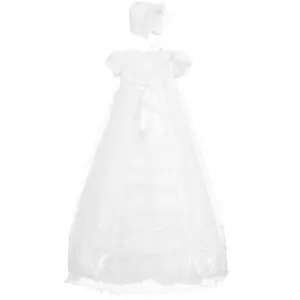 White Ceremony Gown & Bonnet