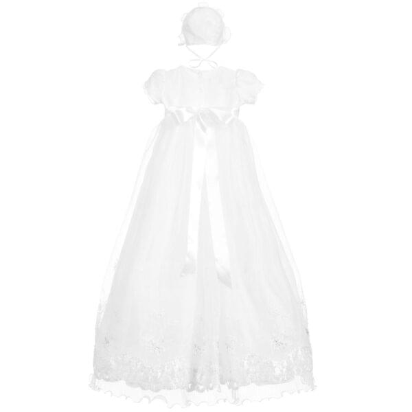 White Ceremony Gown & Bonnet