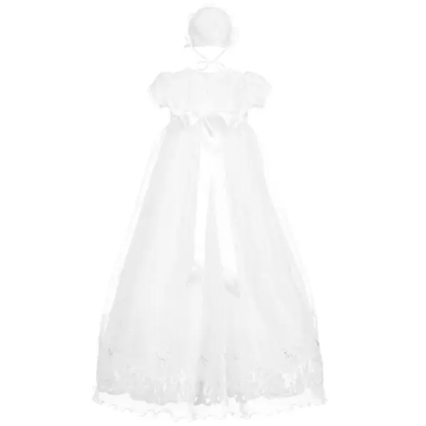 White Ceremony Gown & Bonnet