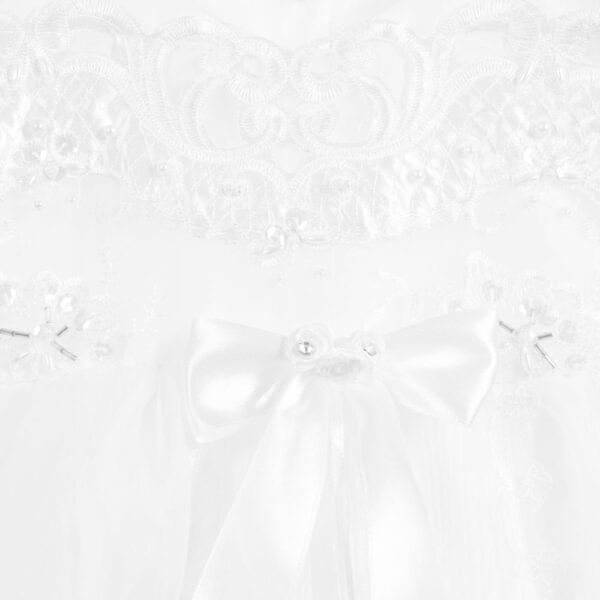 White Ceremony Gown & Bonnet