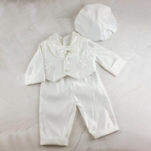 Embroidered Waistcoat Christening Suit