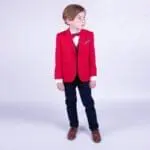 Boys Red Blazer & Trousers Set