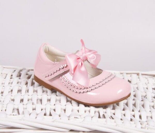 Girls Pink Leather Shoes