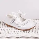 Girls White Leather Shoes