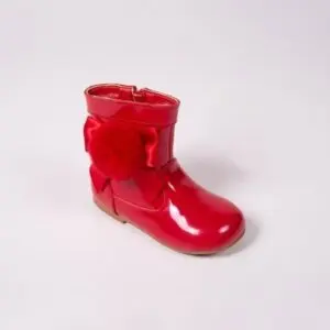 Girls Red Patent Leather Boots