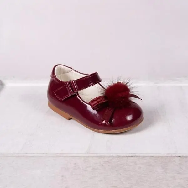 Wine Patent Leather Shoes