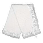 White Satin Edge Christening Shawl