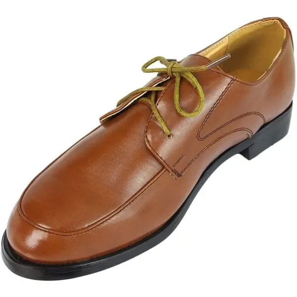 Brown Patent Lace-Up Formal Shoes