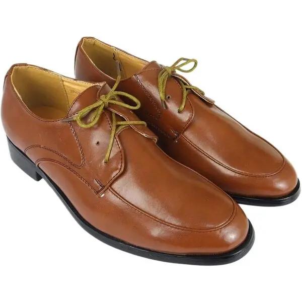 Brown Patent Lace-Up Formal Shoes