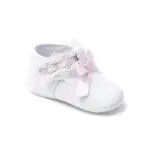 White & Pink Girls Occasional Shoes