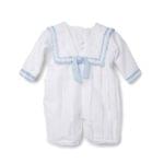 Baby Boy White & Blue Romper