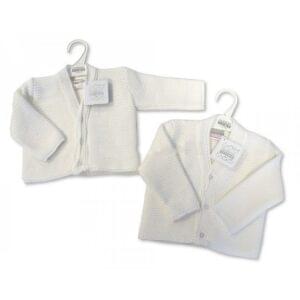 White Knitted Baby Cardigan