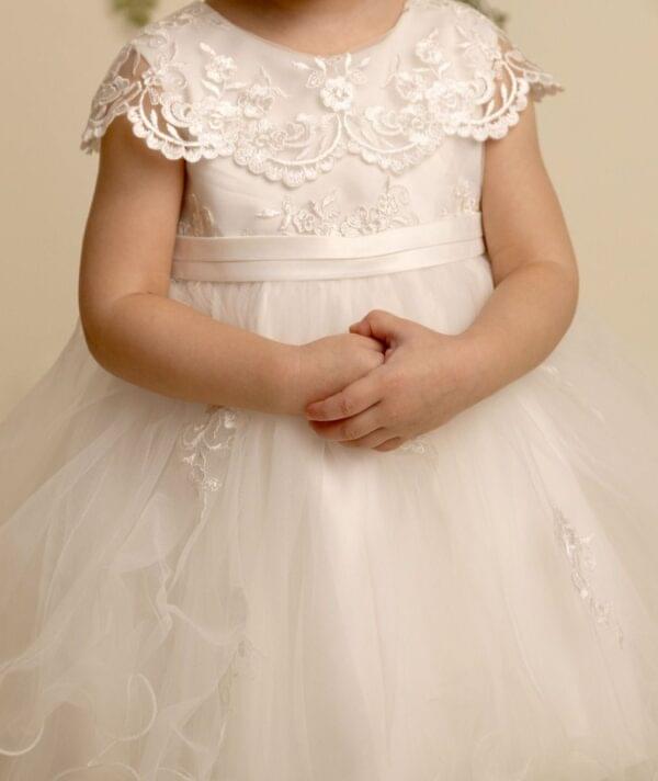 Floral Lace Christening Dress