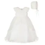 Baby Girls Ivory Gown & Bonnet